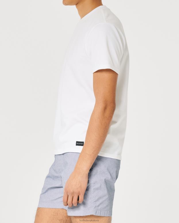 Bottoms Hollister Men Twill Micro-Stripe Jogger Shorts 5\\ 488201178 Blue Microstripe